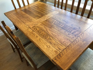 Wooden table with chairs